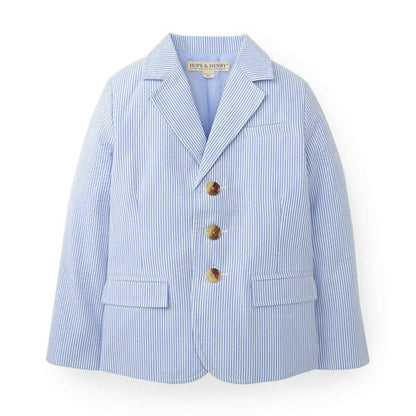 Boy's Organic Seersucker Suit Jacket
