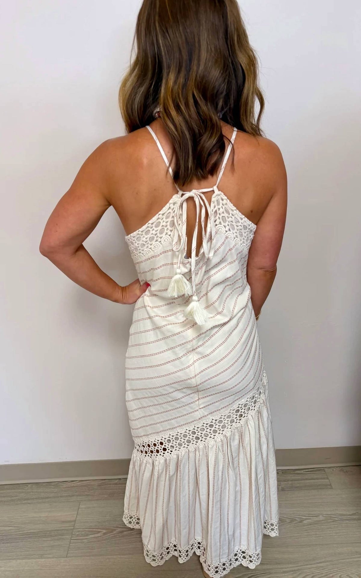 Bella Halter Cutout Tiered Dress