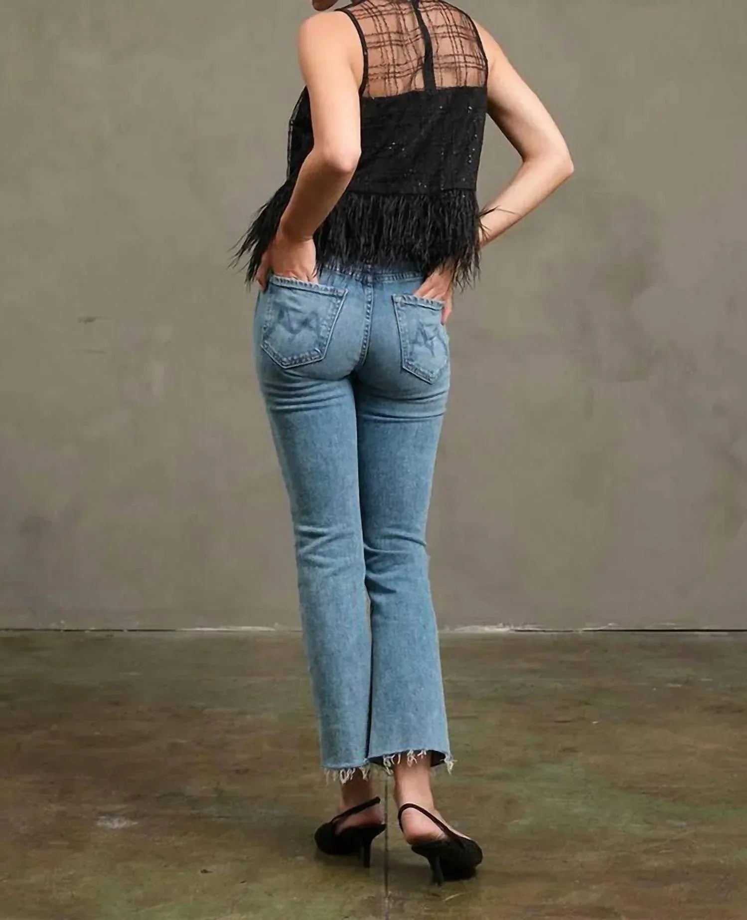 Madison - Women's Luxe Grid Feather Top - Rack Hunt