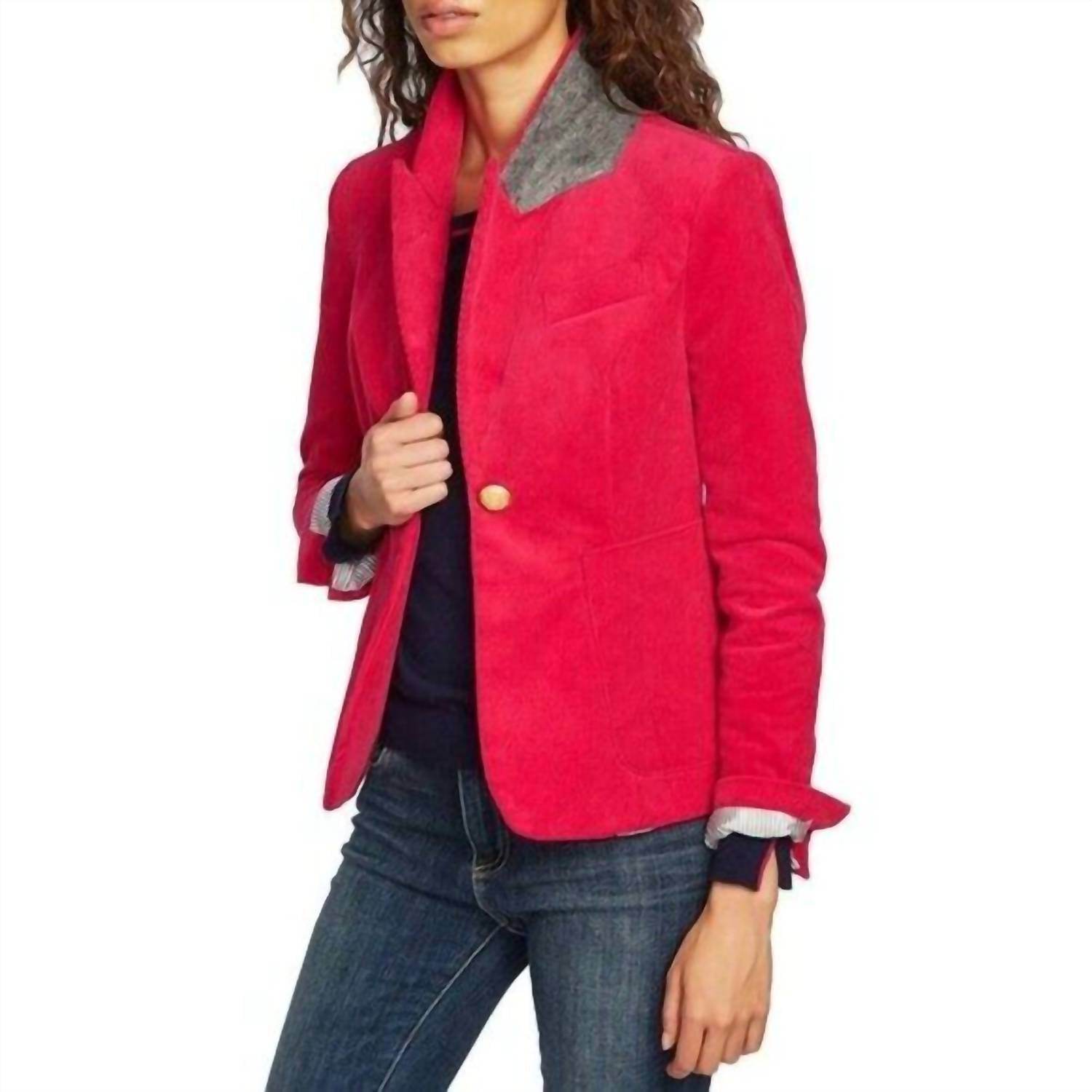 Court & Rowe - Corduroy Gold Buttons Crop Blazer - Rack Hunt -