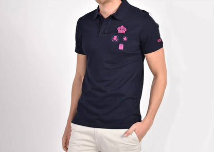 Multi Fuchsia Patch Polo