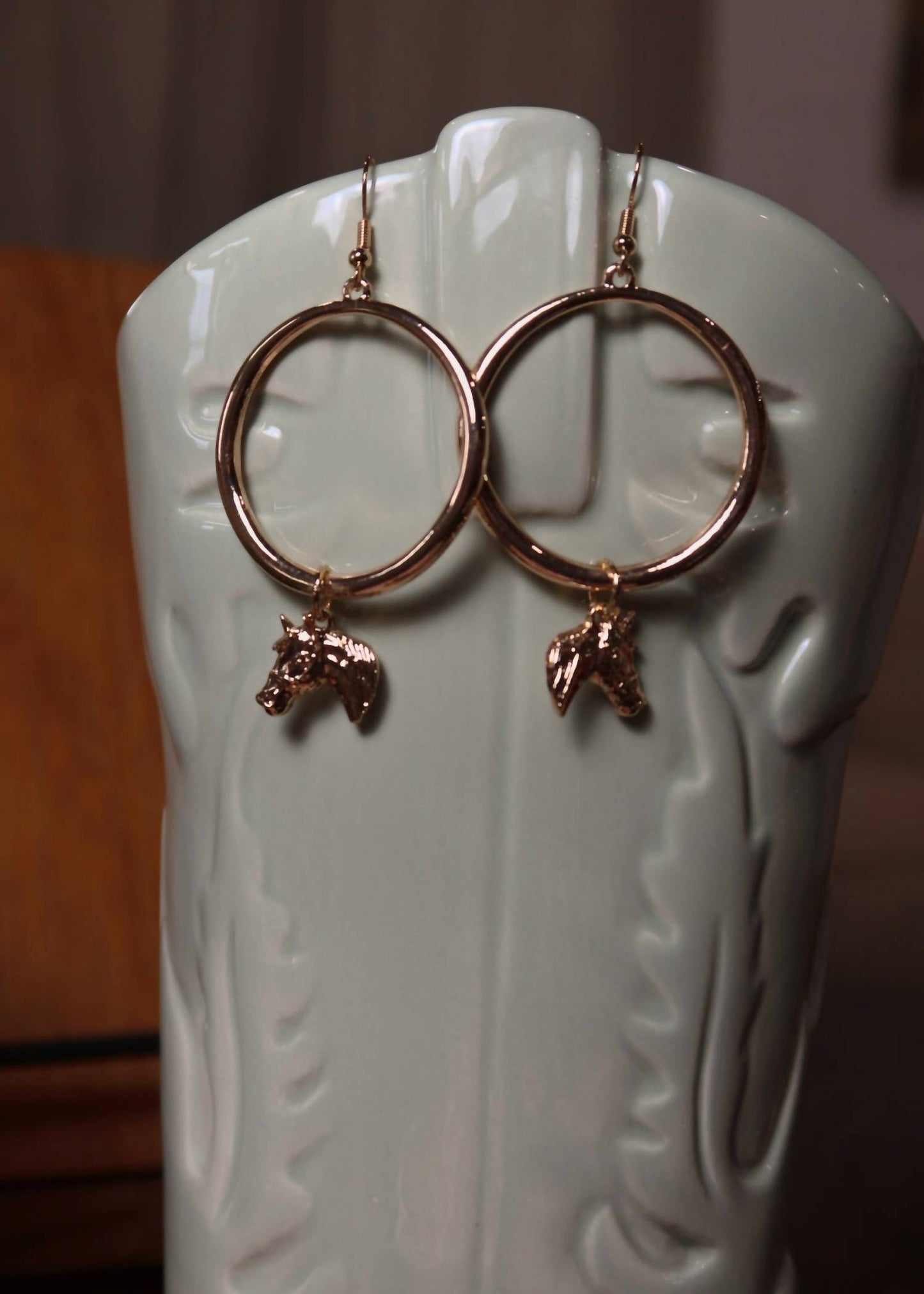 Women's Horse Head Hoop Earrings