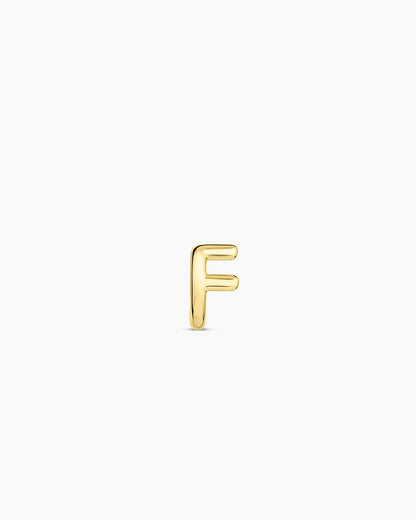 Women's Letter F Alphabet Single Huggie Earrings