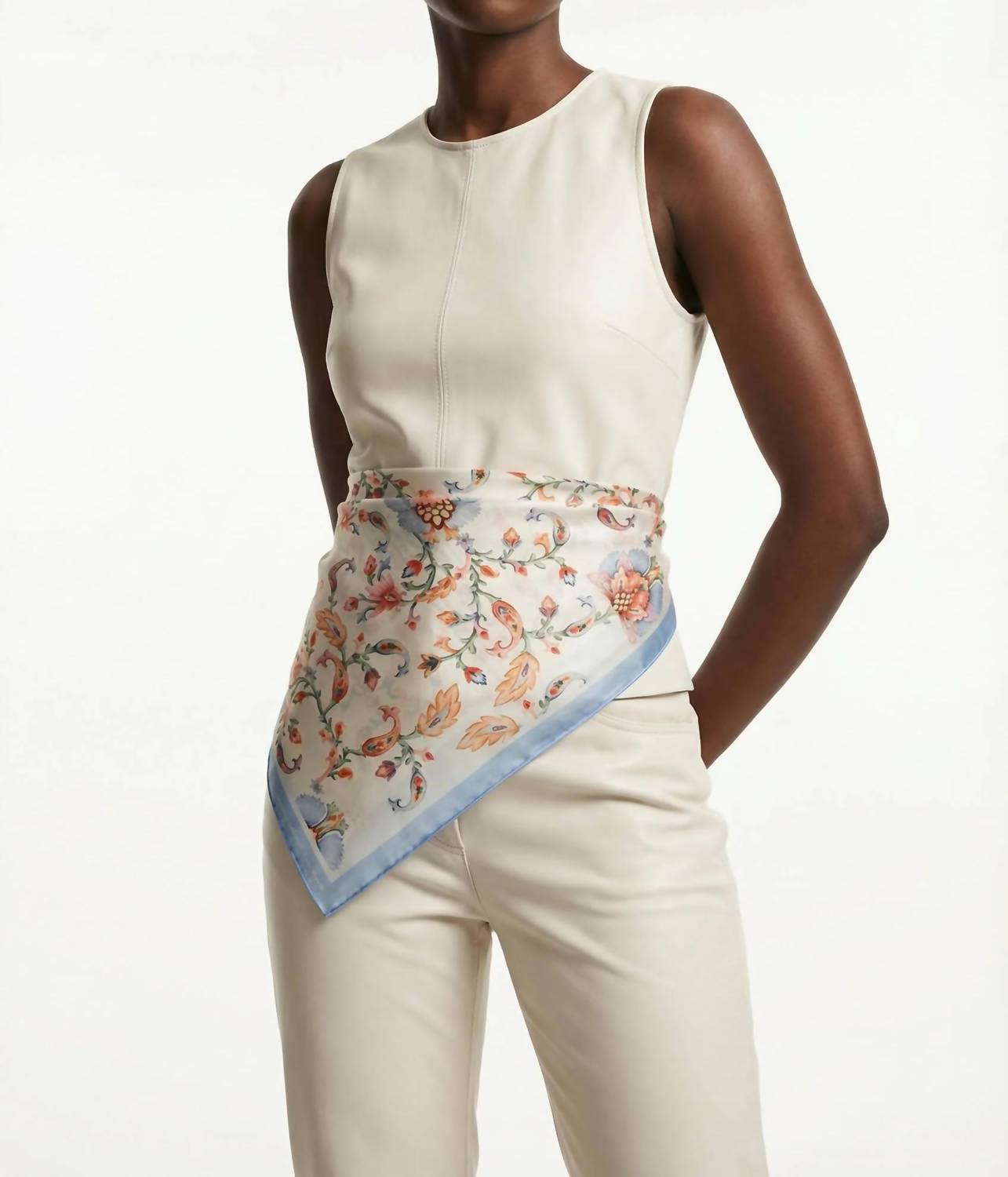 Women's Baroque Blossom Double Sided Silk Scarf