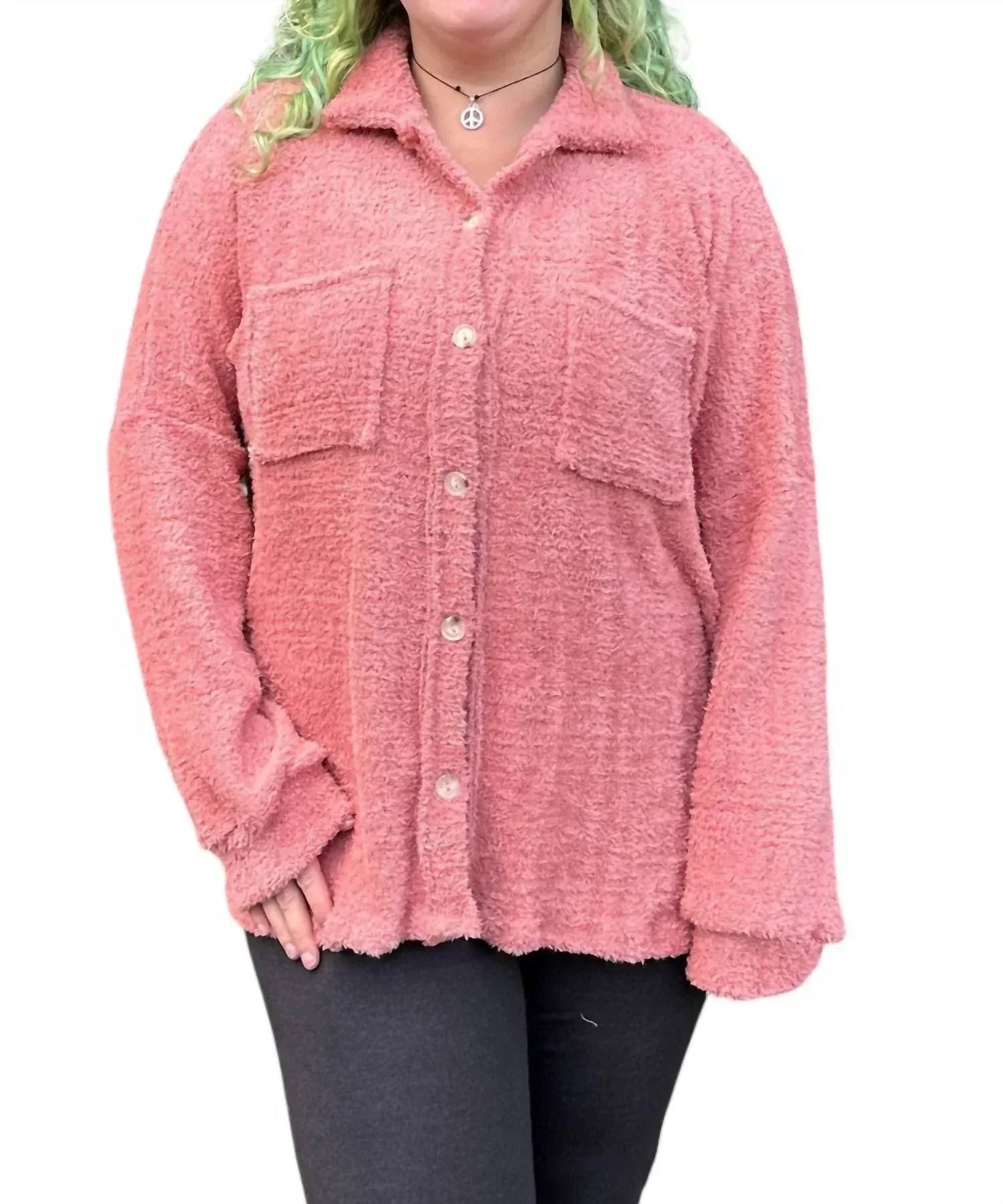 salt & bit - Malia Plush Oversize Shacket - Rack Hunt