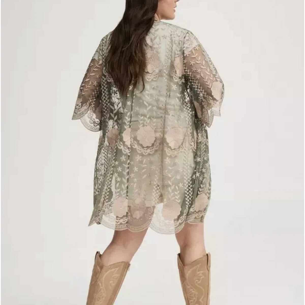 Women's Floral Lace Kimono