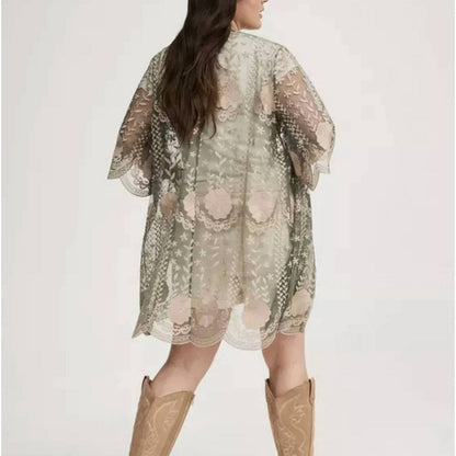 Women's Floral Lace Kimono