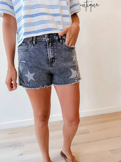 Star Denim Shorts