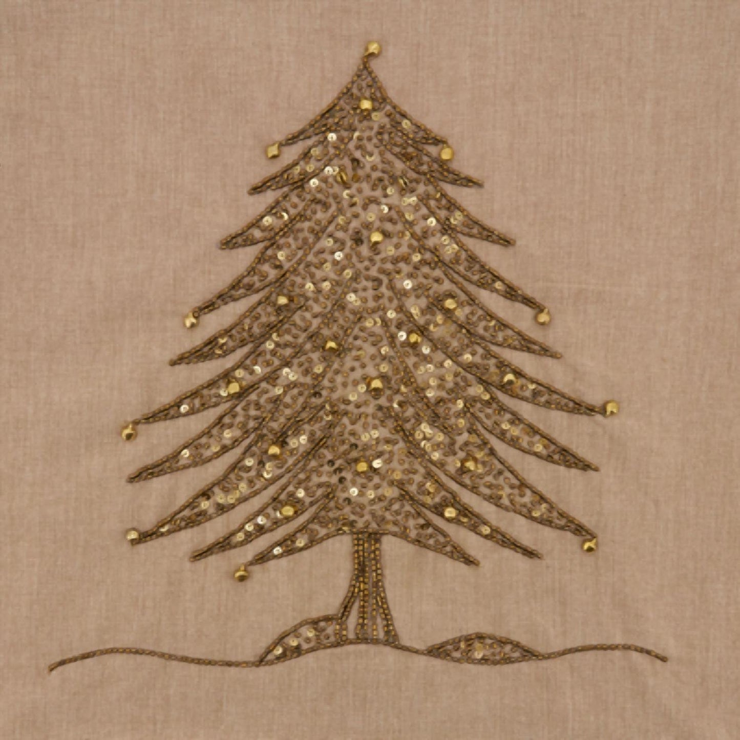 Beaded Christmas Tree Design Runner