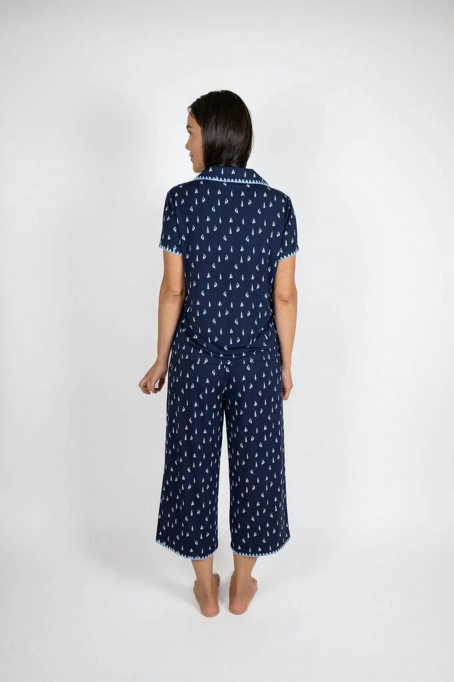 Women's Sailboat Cropped Pant Set