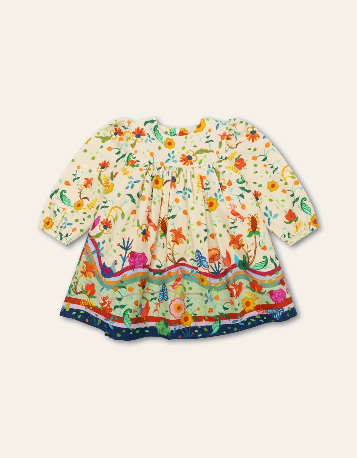 Girl's Joyful Long Sleeve Printed Dress
