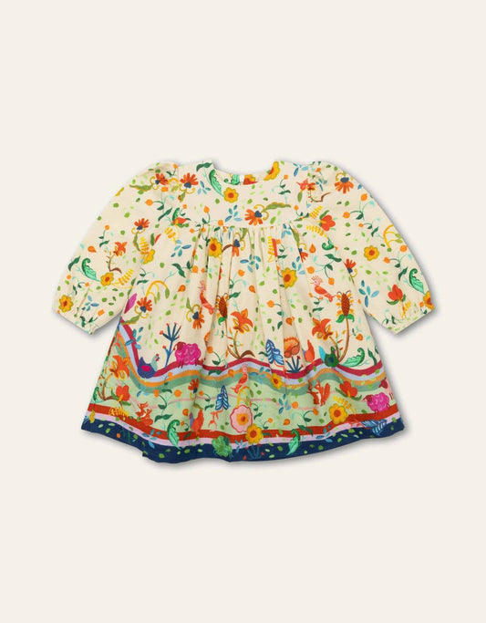 Girl's Joyful Long Sleeve Printed Dress