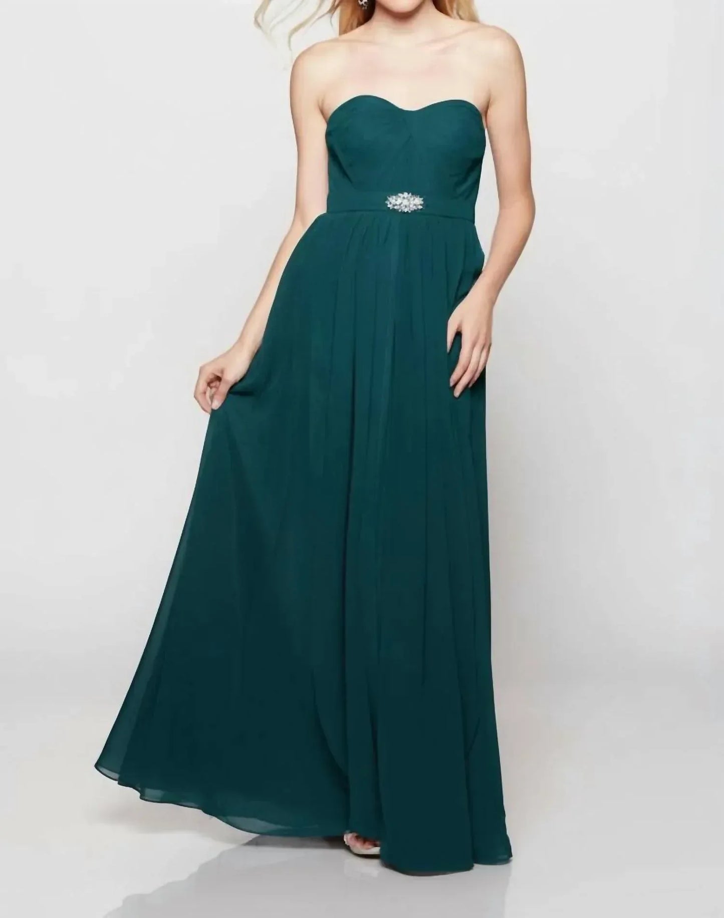 Milano Formals - Women's Strapless Chiffon Dress - Rack Hunt
