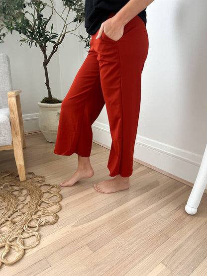 Lucy Wide Leg Stretchy Crop Pants
