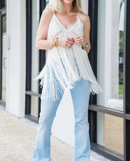 The Crochet Fringes Top