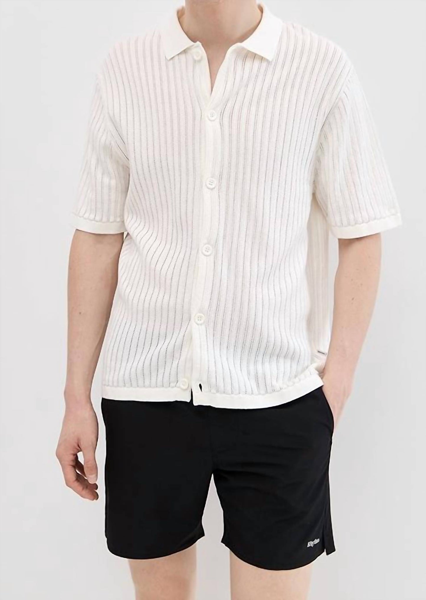 Knit Button Down Polo