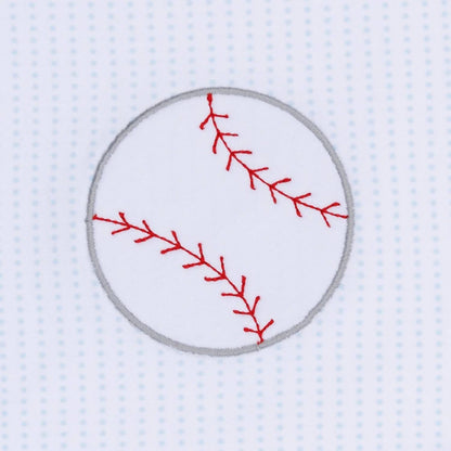 Boy's Tiny Slugger Applique Long Pajamas