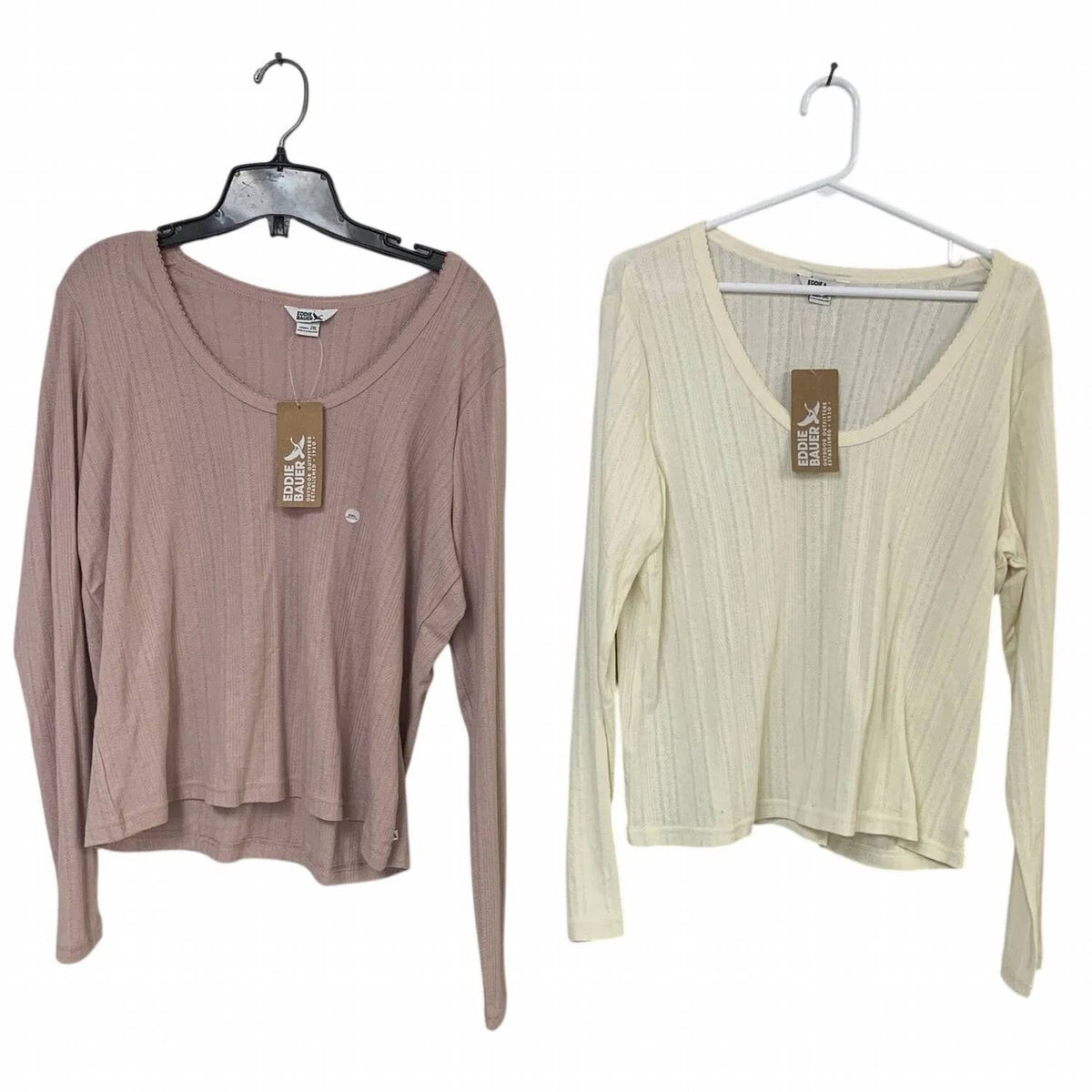 Women's Perfect Pointelle Long Sleeve Shirts Set - Plus