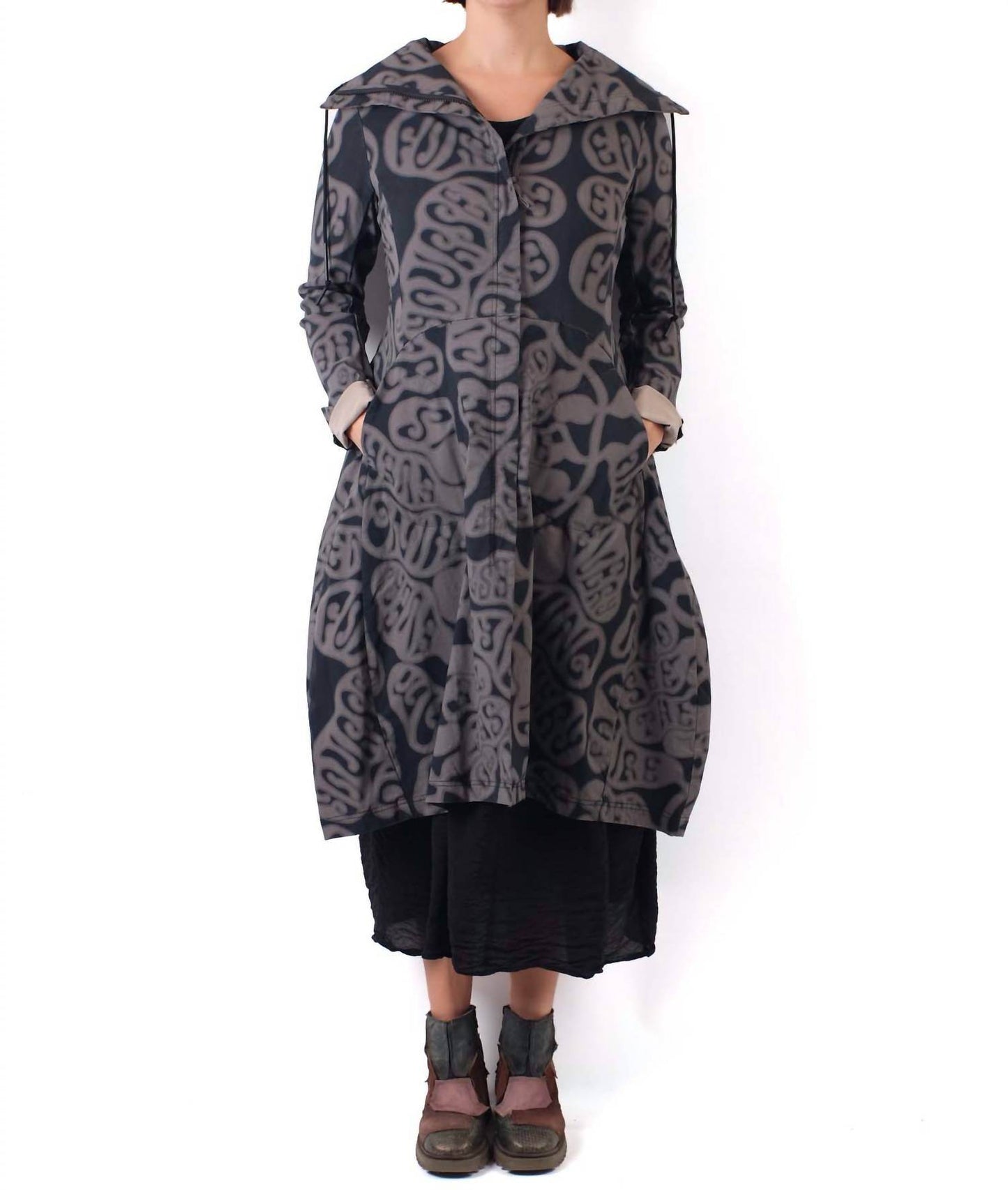 Rundholz Black Label - Wide Collared Print Coat - Rack Hunt