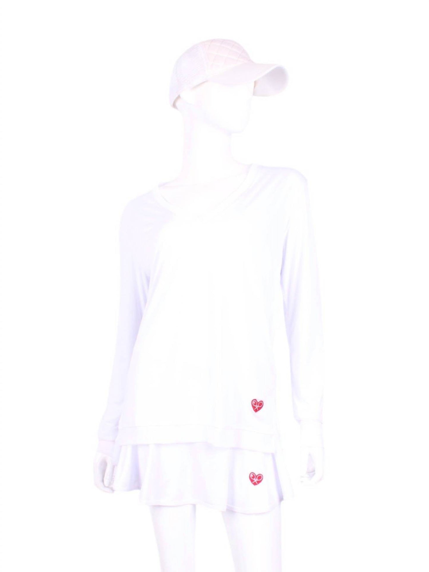 Love Love Tennis - Women's Long Sleeve Very Vee Tee - Rack Hunt