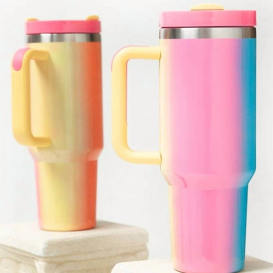 Wall to Wall - Vertical Rainbow 40 Oz Stainless Steel Insulated Tumbler - Rack Hunt -