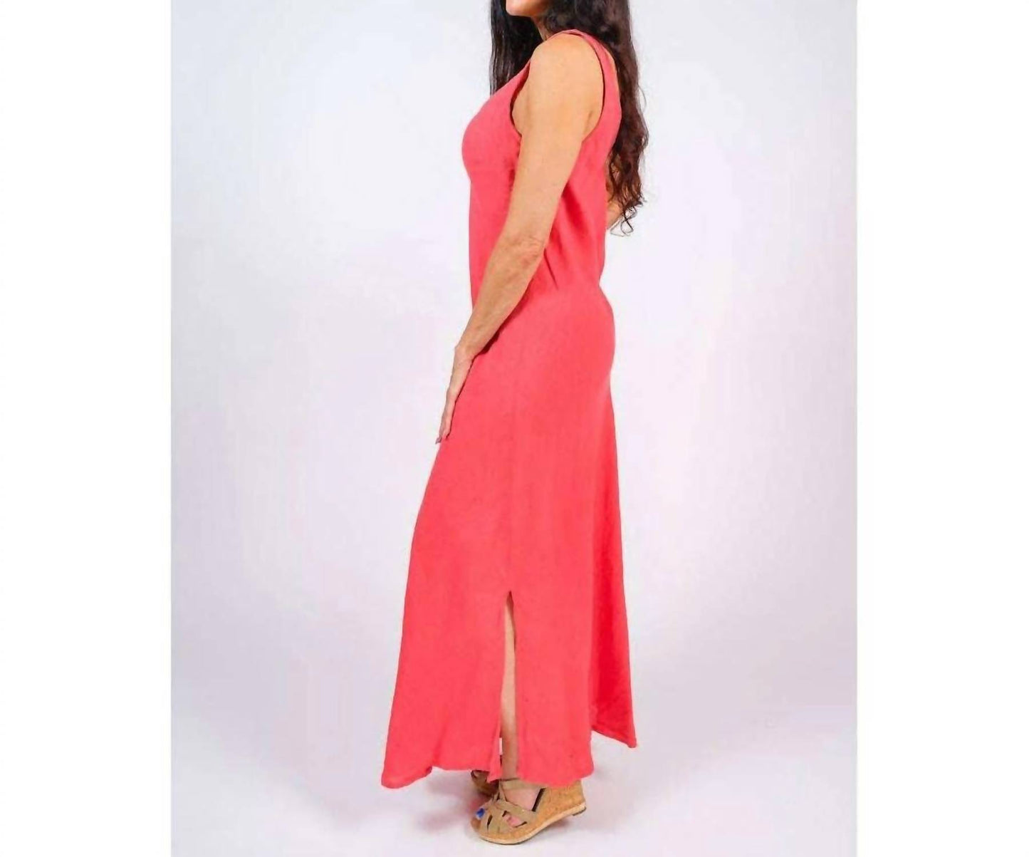Women's Victory Long Linen Tank Dress