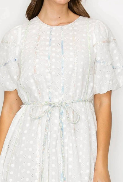 Cotton Eyelet Mini Dress