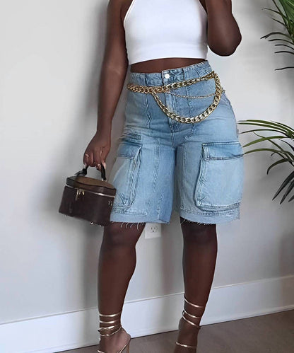 Cargo Pocket Denim Short