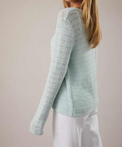 Alessia Open Weave Button Cardigan