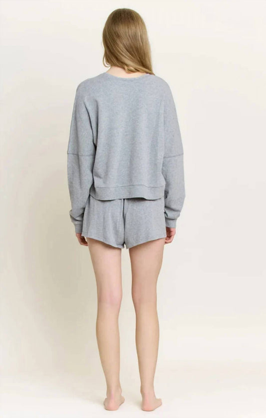 Weekend Club Long Sleeve Shortie Set