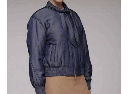 Scarf Tie Chambray Jacket