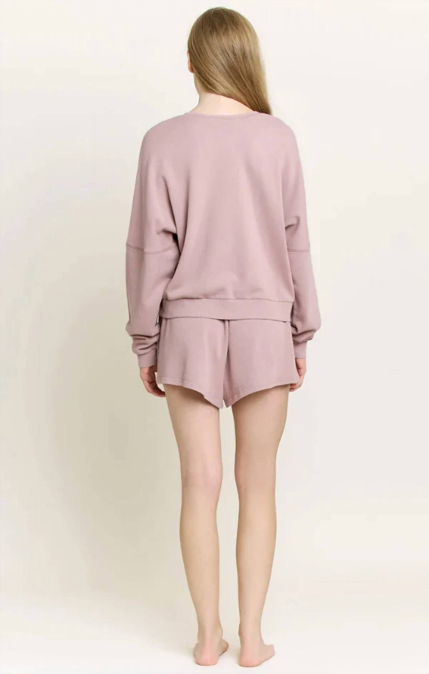 Weekend Club Long Sleeve Shortie Set