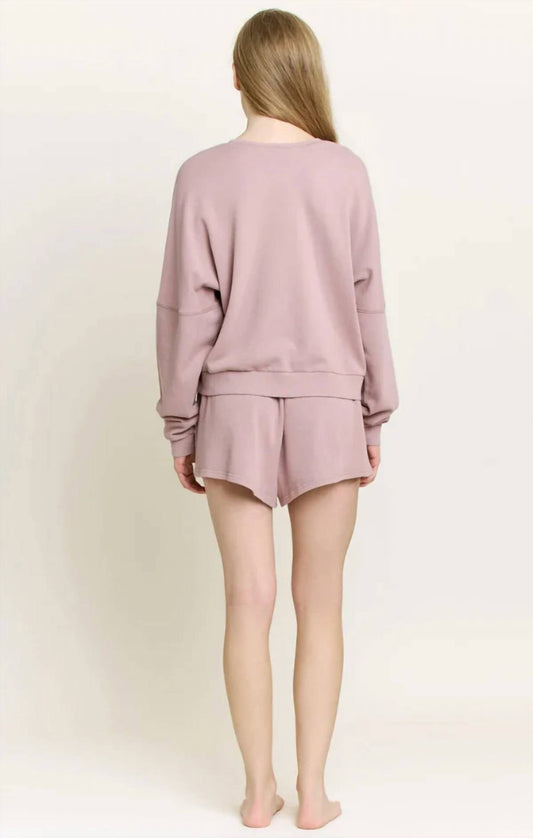 Weekend Club Long Sleeve Shortie Set
