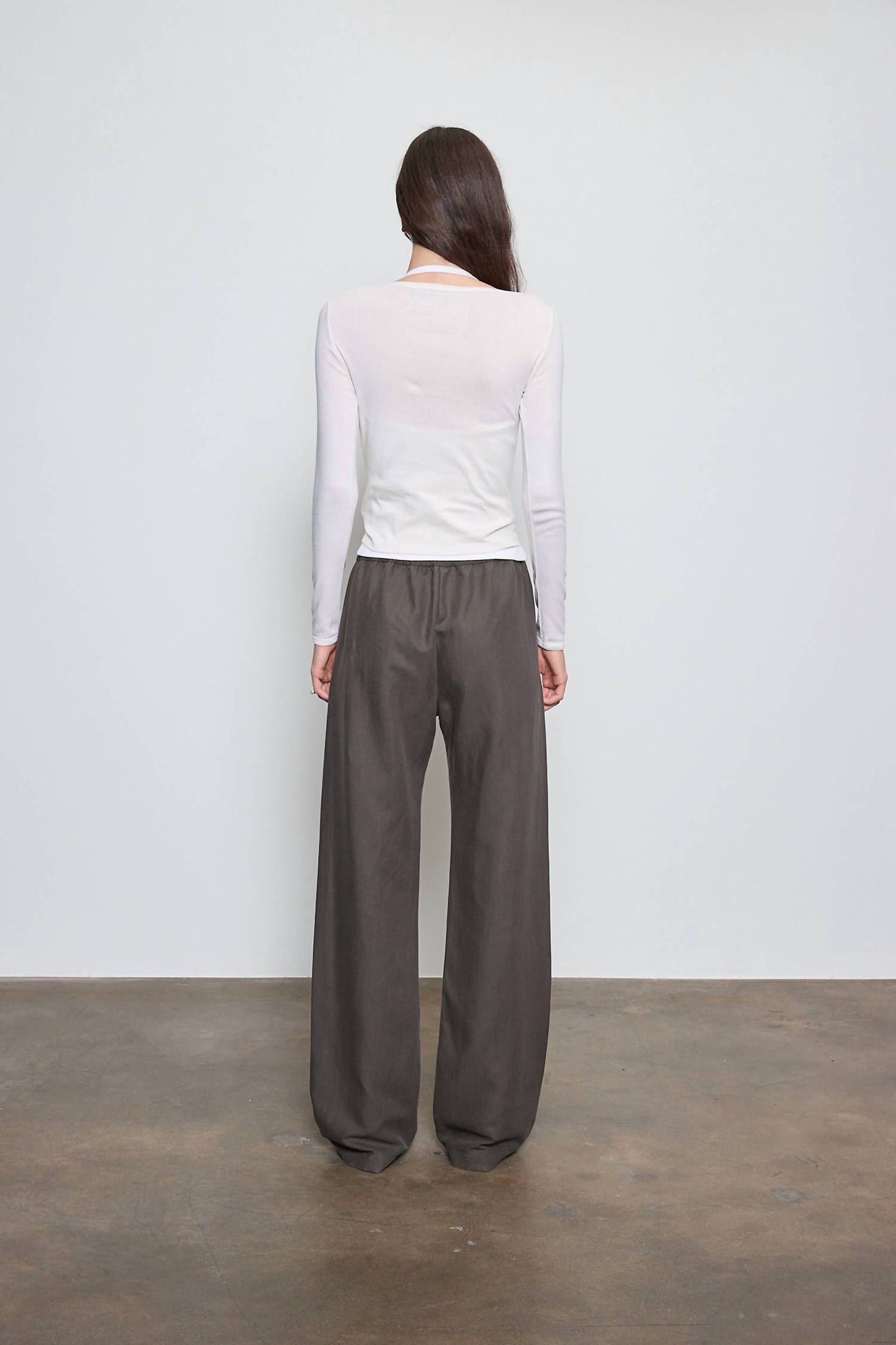 Fine Supima Cotton Long Sleeve Boatneck Top