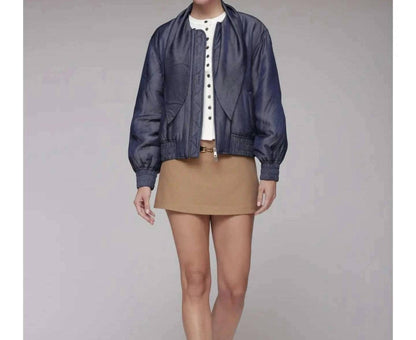 Scarf Tie Chambray Jacket