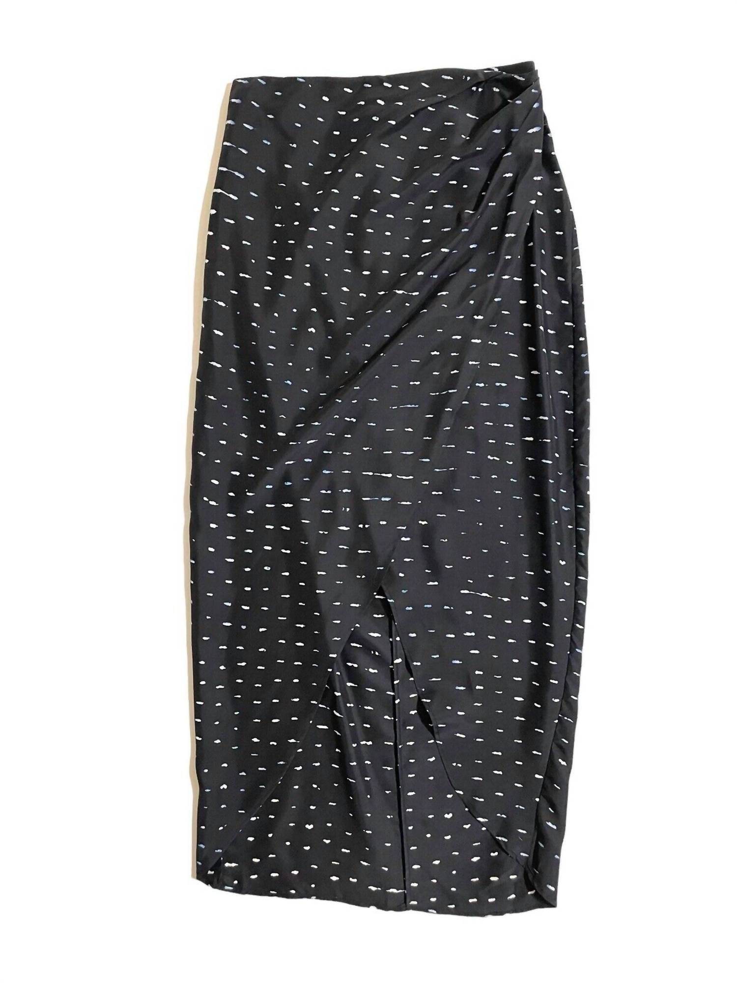 Stevie May - Women's Faux Wrap Silk Abstract Print Midi Skirt - Rack Hunt -