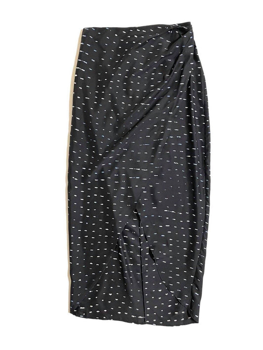 Stevie May - Women's Faux Wrap Silk Abstract Print Midi Skirt - Rack Hunt -