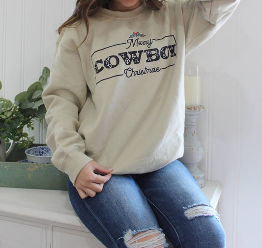 Merry Cowboy Christmas Sweatshirt