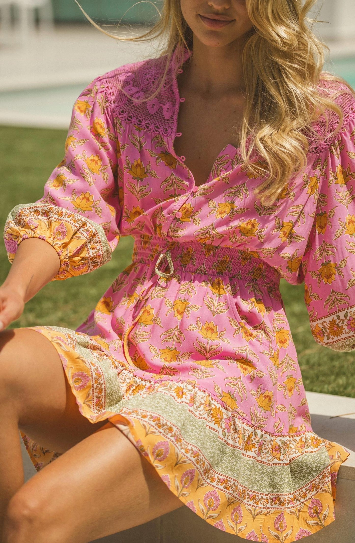 Charm Print Mini Dress