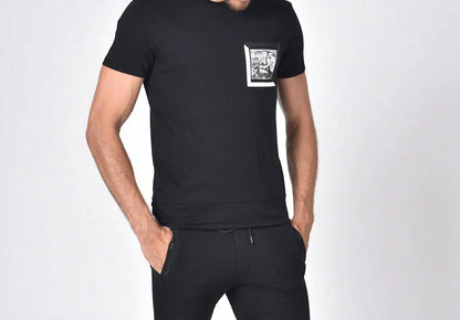 Crew Neck With Silicone Biker Patch T-Shirt