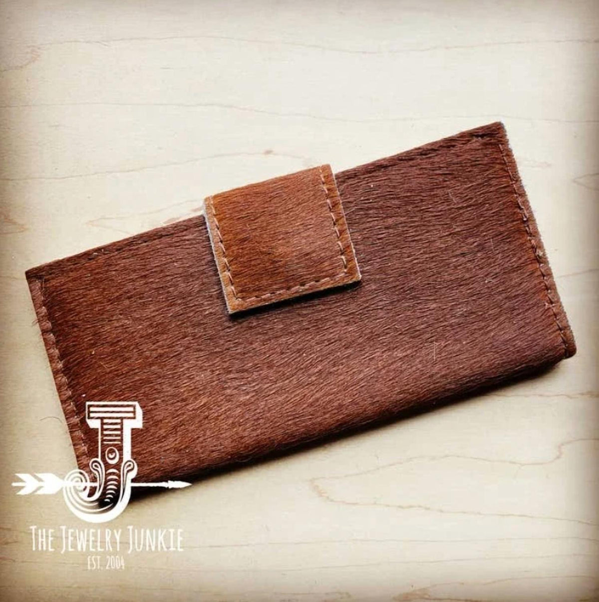 Women's Hair On Hide With Snap Leather Wallet