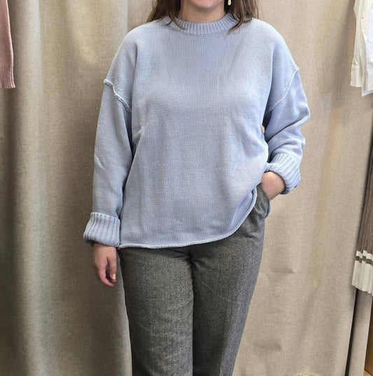 Boyfriend Fit Crewneck Sweater