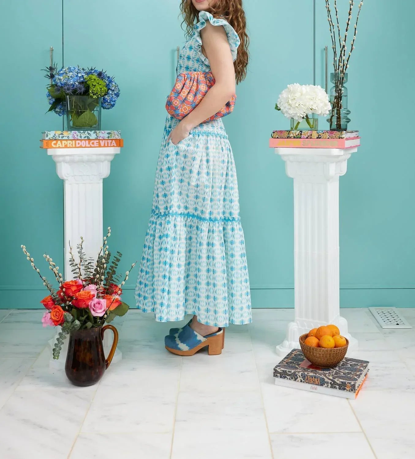 BROOKS AVENUE - Flutter Sleeve Maxi Dress - Rack Hunt