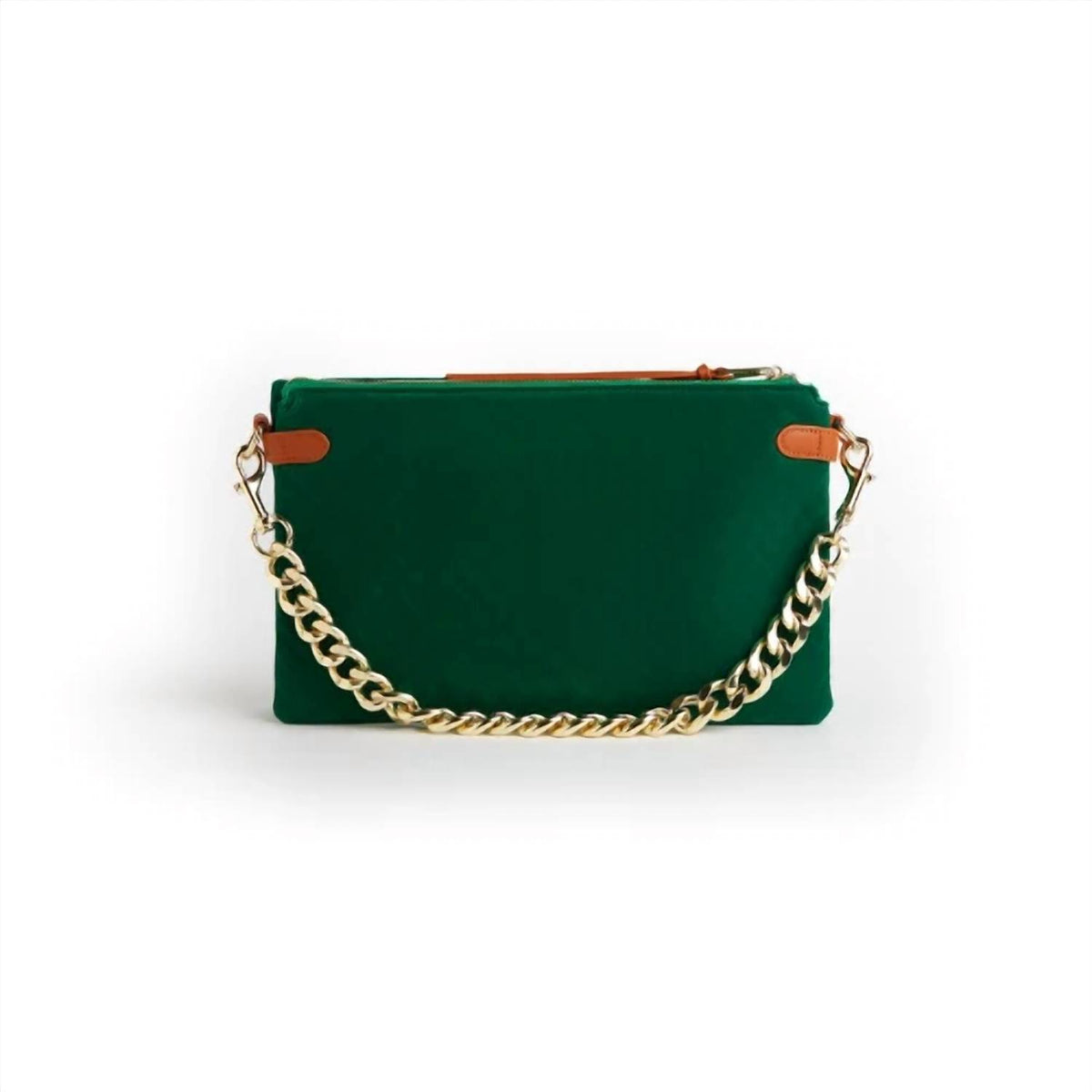 Women's Velvet Envelope Bag With Chain