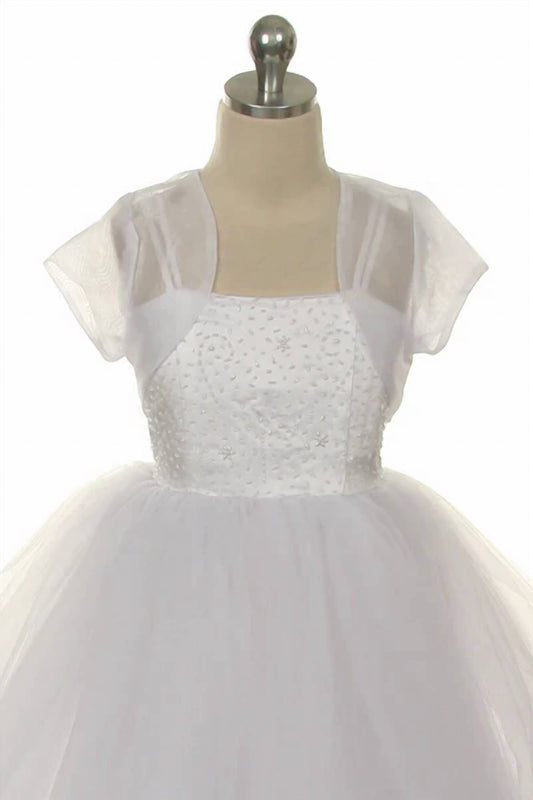 Girl's Sheer Organza Bolero