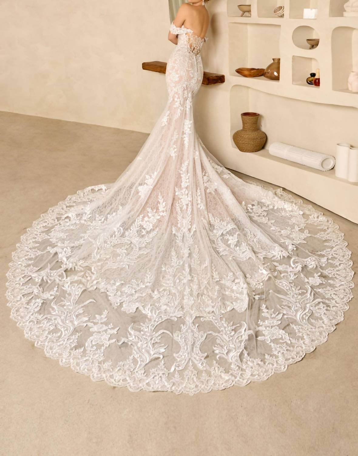 Ivoire by Kitty Chen - Madeline Lace Fit And Flare Gown - Rack Hunt