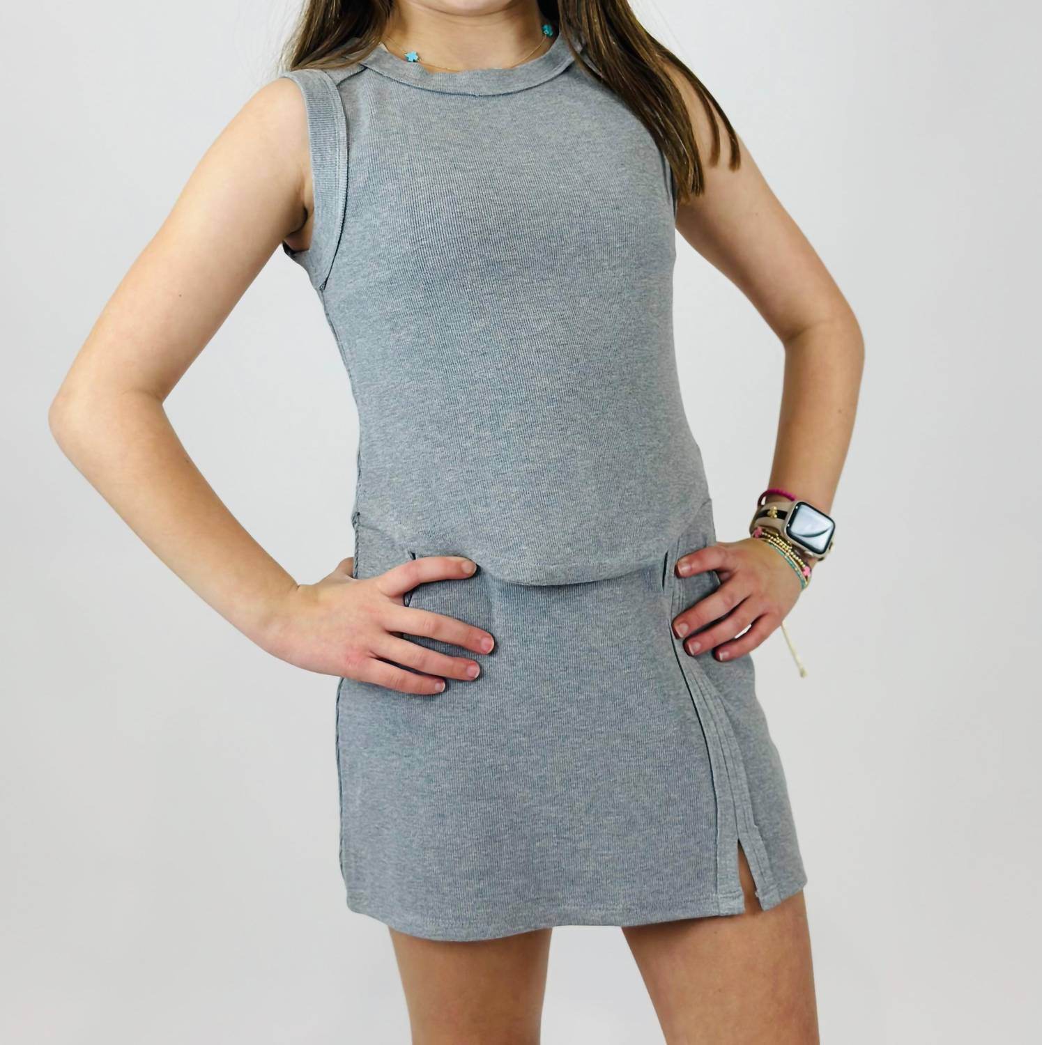 Tenly - Girl's Rayon Rib Tank - Rack Hunt -