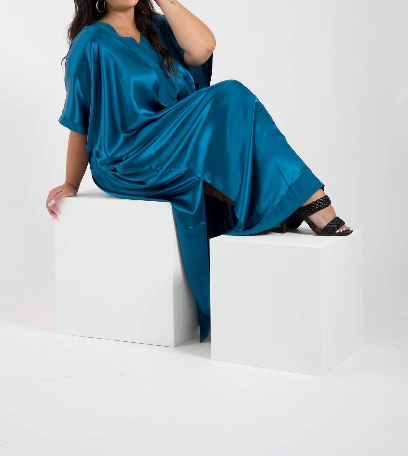 Sante Grace - Muse Italian Silk Charmeuse Caftan Dress - Rack Hunt