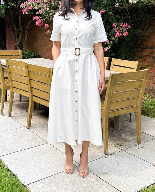 Freemarket - A-line Short Sleeve Midi Shirt Dress - Rack Hunt -