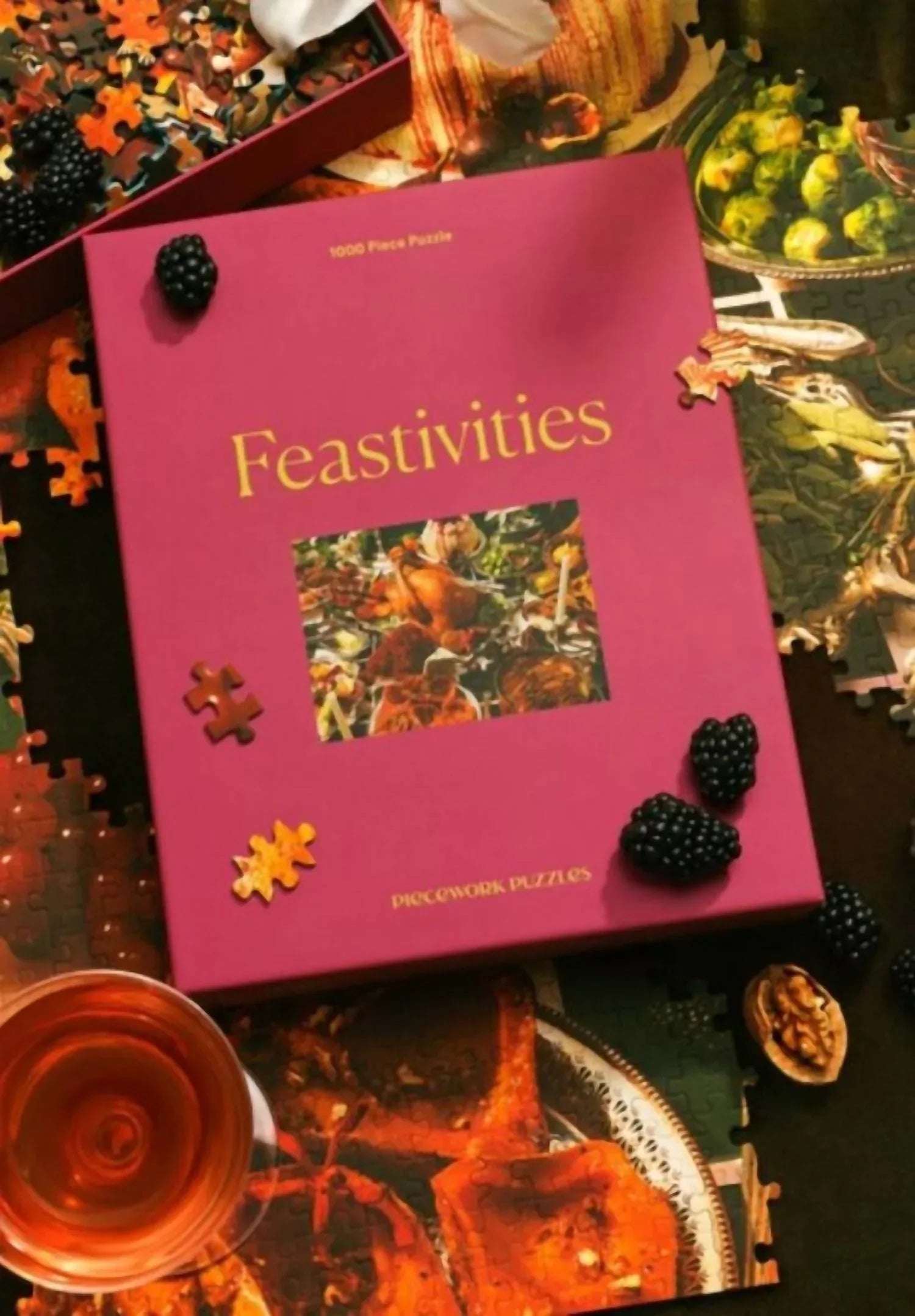Piecework Puzzles - Feastivities 1000 Piece Puzzle - Rack Hunt